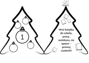 Przykładowa karta z kalendarza adwentowego z zadaniem czytelniczym